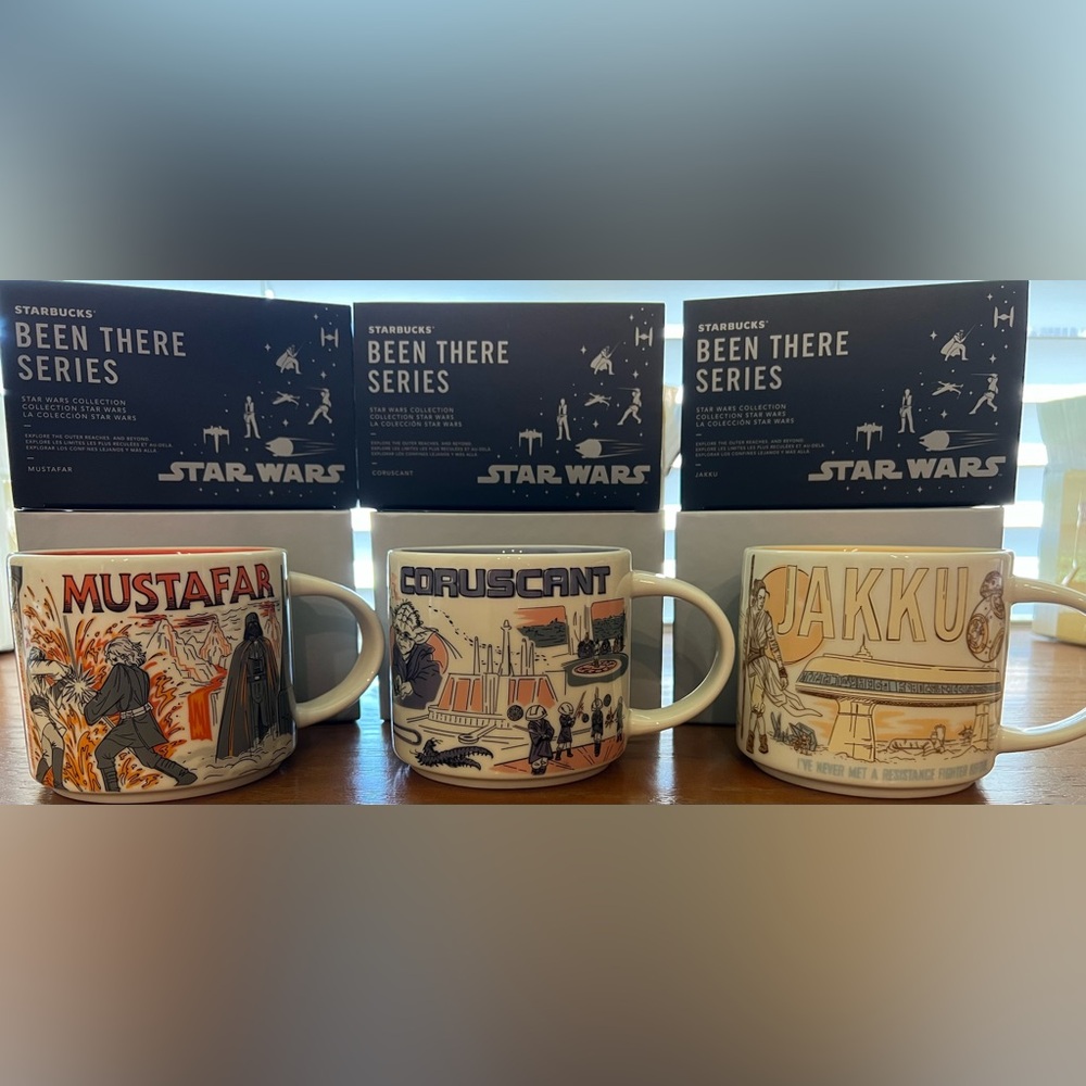 Star Wars: Starbucks Been There Series Mugs 2023: Jakku, Coruscant, Mustafar